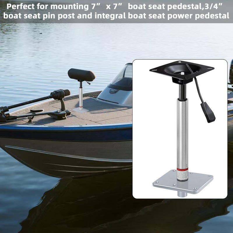 CLLOMAGY Adjustable Boat Seat Pedestal Base Mount Kit with Lock in 3/4" Boat Seat Pin Post&Marine Power Pedestal Mount Base for Marine Fishing Bass Chair,Post Adjustable Height 24 to 30 Inches - Image 4